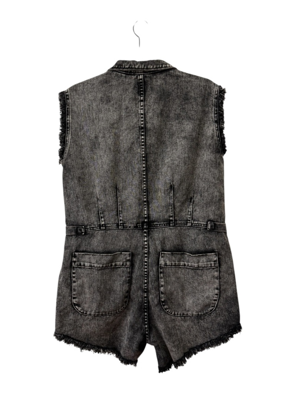 One Teaspoon Palisades Overall in Rodeo Grey Denim Romper Sz. S - Picture 5 of 9